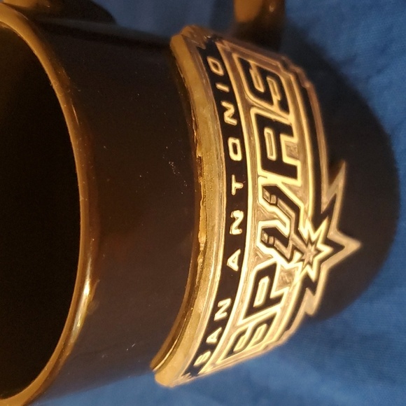 Two (2) San Antonio Spurs black coffee mug tea cup 10 oz each - Picture 3 of 15